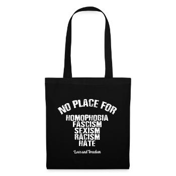 Homophobie fascisme sexisme - Sac en tissu - noir - Devant