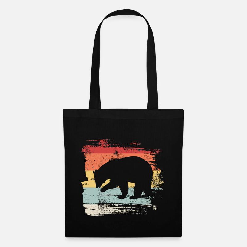 Ours ours brun - Sac en tissu - noir