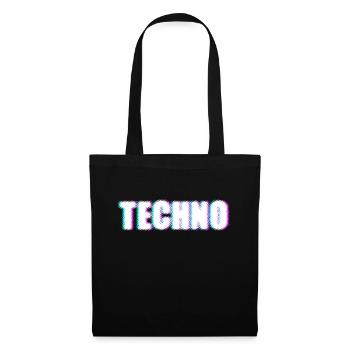 TECHNO - Stoffbeutel - Schwarz - Vorne