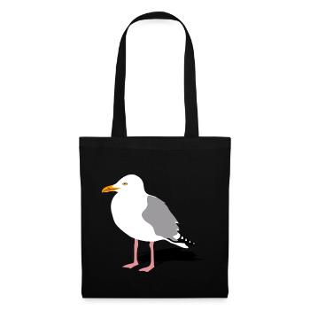 seagull gull bird harbour sailing ocean sea ship - Tote Bag - black - Front