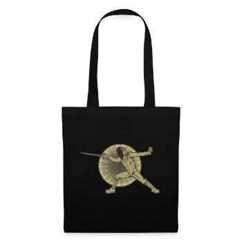 clôture - Sac en tissu - noir - Devant