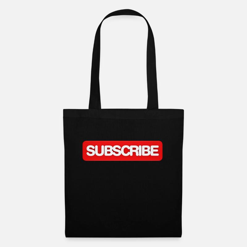 Subscribe Button - Sac en tissu - noir