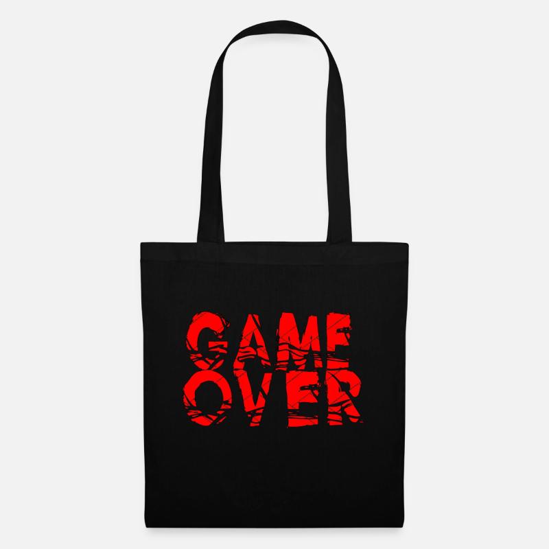 game over - Sac en tissu - noir