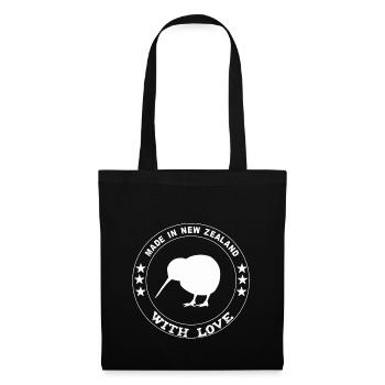 Made in New Zealand with Love - Stoffbeutel - Schwarz - Vorne