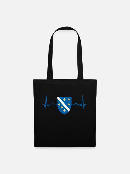 Bosnia heartbeat Bosnia boy - Tote Bag - black