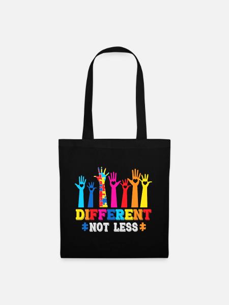 Different Not Less - Stoffbeutel - Schwarz