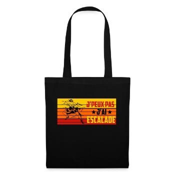J'peux pas j'ai escalade vintage - Sac en tissu - noir - Devant