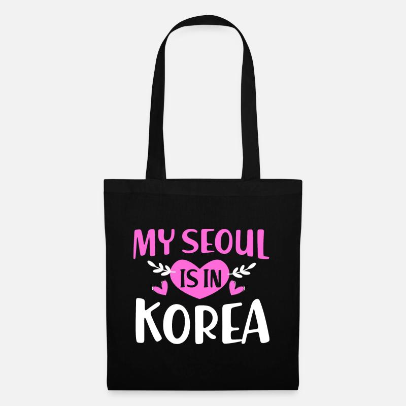 Korea Seoul - Stoffbeutel - Schwarz
