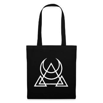 symbole blanc des pyramides égyptiennes - Sac en tissu - noir - Devant