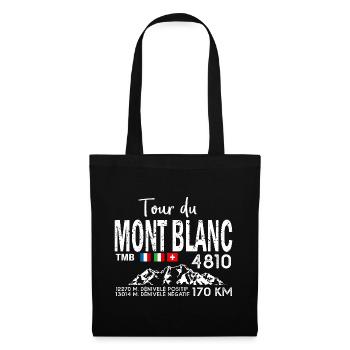 tour du mont blanc TMB randonnée rando - Sac en tissu - noir - Devant