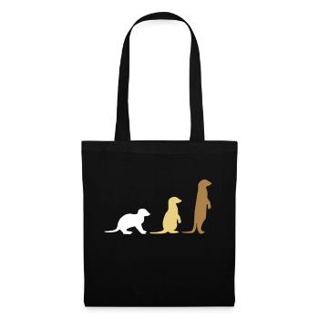 Meerkat three vector - Tote Bag - black - Front