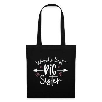 Sœur - World's best big sister, arrow - Sac en tissu - noir - Devant