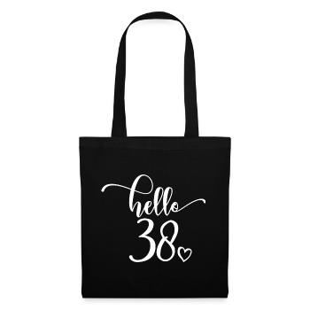 Hello 38 - Cute 38th Birthday Gift For Women - Tote Bag - black - Front