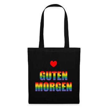 Guten Morgen Regenbogen - Stoffbeutel - Schwarz - Vorne