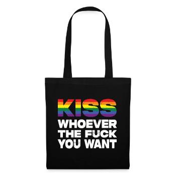 Embrassez qui que vous vouliez Fierté LGBTQ - Sac en tissu - noir - Devant