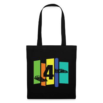 Enfant de quatre ans - Sac en tissu - noir - Devant