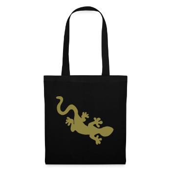 Gecko - Stoffbeutel - Schwarz - Vorne