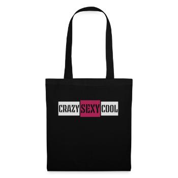 design cool sexy fou - Sac en tissu - noir - Devant