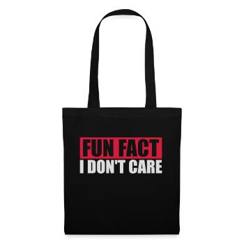 I don't care fact - Tote Bag - black - Front