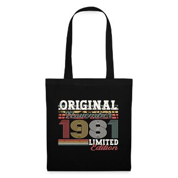 Original November 1981 41st birthday gift - Tote Bag - black - Front