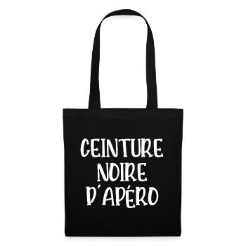 ceinture noire d'apéro - Sac en tissu - noir - Devant