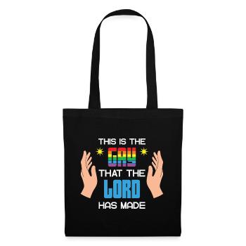 LBGT Flag Gay Pride C’est le Gay que le Seigneur - Sac en tissu - noir - Devant