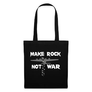 Make Rock not War - Stoffbeutel - Schwarz - Vorne