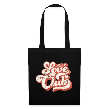 SELF LOVE CLUB GROOVY 70s TYPO - Sac en tissu - noir - Devant