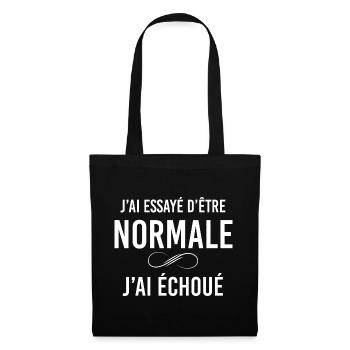 Femme Normale C'est Pas Pour Moi Cadeau Femme - Sac en tissu - noir - Devant