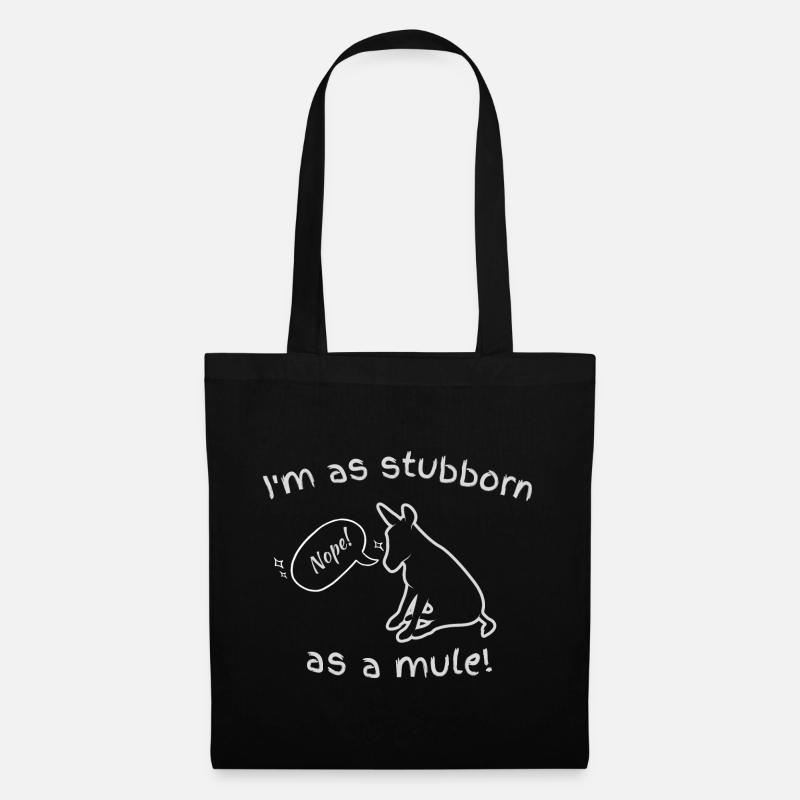 I'm as stubborn as a Mule - Funny Donkey Lovers - Stoffbeutel - Schwarz