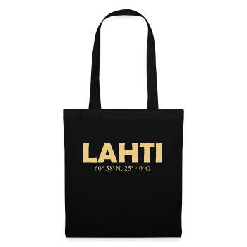 Lahti - Finland - Coordinates - Longitude Latitude - Tote Bag - black - Front
