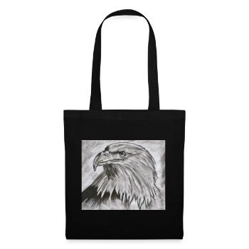 King of the Skies – Eagle Head Illustration - Tote Bag - black - Front