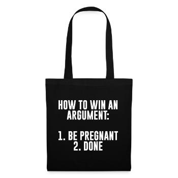 Comment gagner une dispute, être enceinte, fait - Sac en tissu - noir - Devant