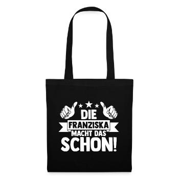 Franziska - Stoffbeutel - Schwarz - Vorne