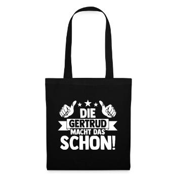 Gertrud - Stoffbeutel - Schwarz - Vorne