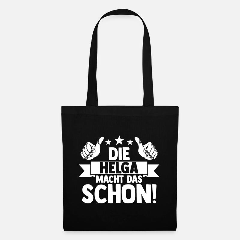 Helga - Stoffbeutel - Schwarz