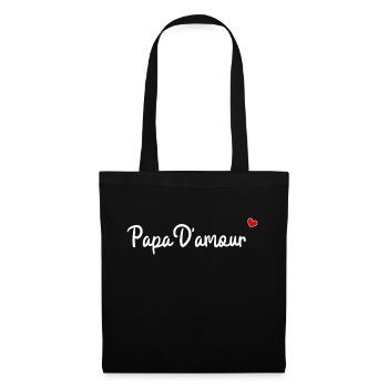 Papa d'amour - Sac en tissu - noir - Devant