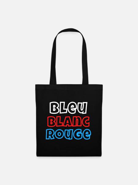 France, je suis Français, drapeau Français - Sac en tissu - noir