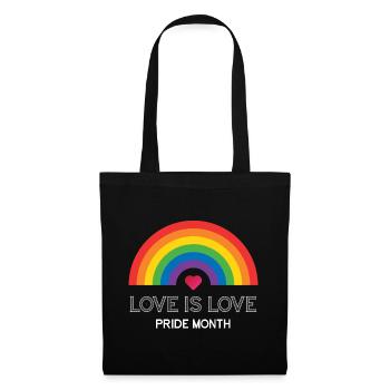 L’amour est l’amour. Mois de la fierté. - Sac en tissu - noir - Devant