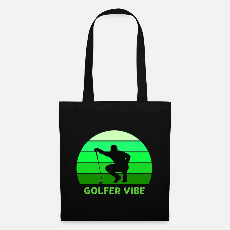 golfen, golfen, golfen, golf spielen - Stoffbeutel - Schwarz