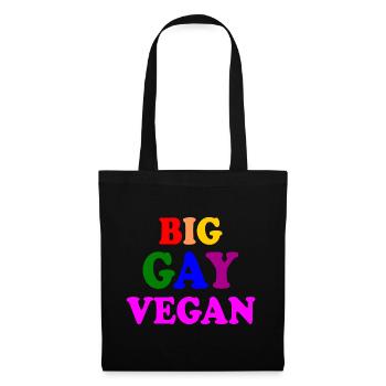 Big gay vegan - Sac en tissu - noir - Devant