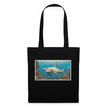 Shark Comic Illustration - Tote Bag - black - Front