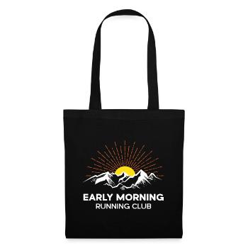 Club de course tôt le matin - Sac en tissu - noir - Devant