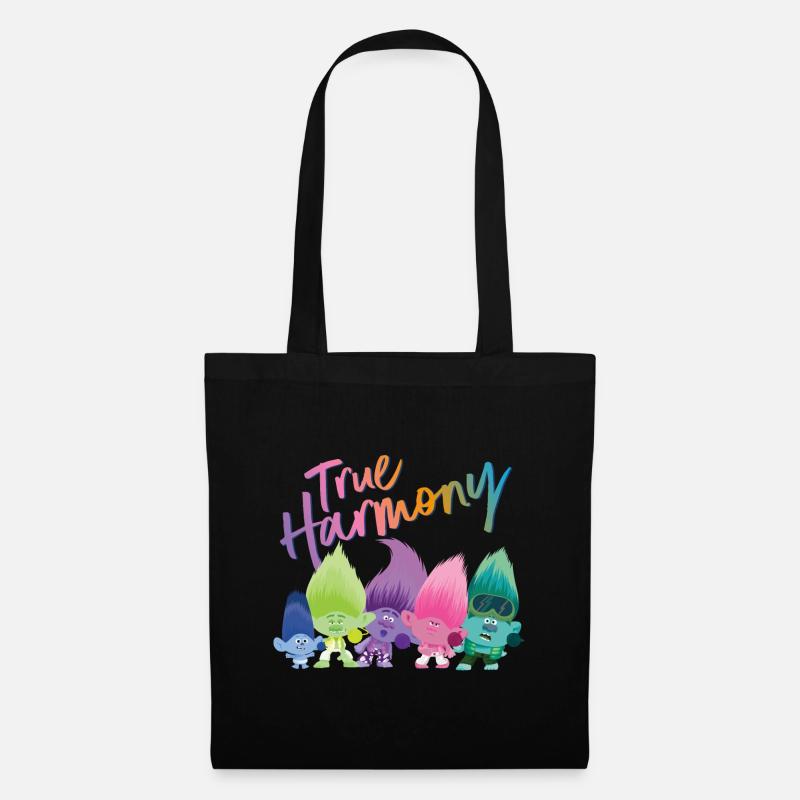Trolls True Harmony Viele Bunte Trolls - Stoffbeutel - Schwarz