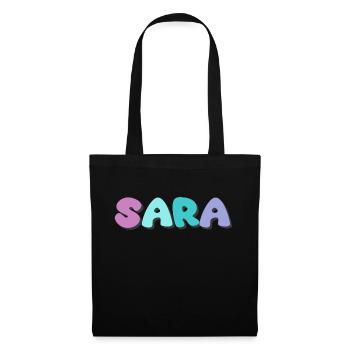Name - Sara - Tote Bag - black - Front