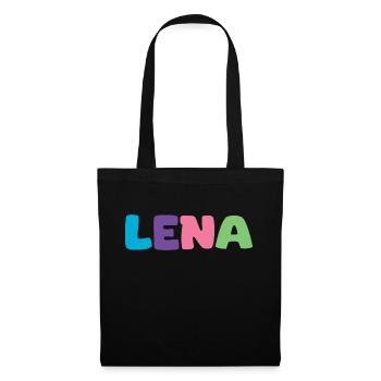 Nom - Lena - Sac en tissu - noir - Devant