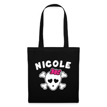 Pirate Nicole Design for Girls and Women - Tote Bag - black - Front