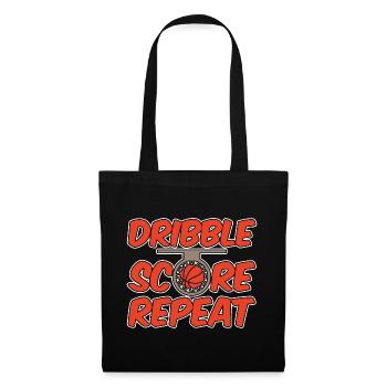 Dribble Score Repeat 2 - Stoffbeutel - Schwarz - Vorne