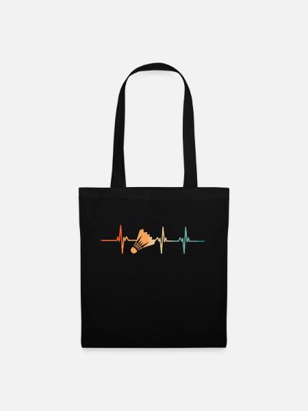 Battement de cœur badminton - Sac en tissu - noir