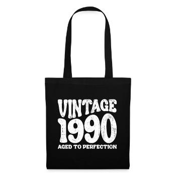 Jahrgang 1990 Bis zur Perfektion gereift - Stoffbeutel - Schwarz - Vorne